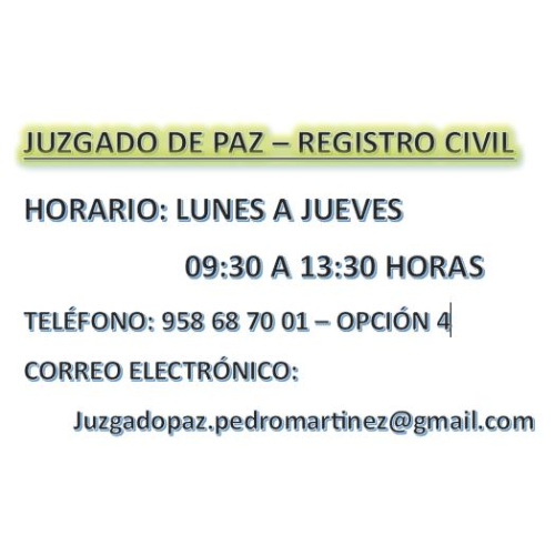 CORREO ELECTRÓNICO JUZGADO DE PAZ - REGISTRO CIVIL