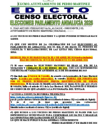 ELECCIONES AL PARLAMENTO DE ANDALUCÍA 2026